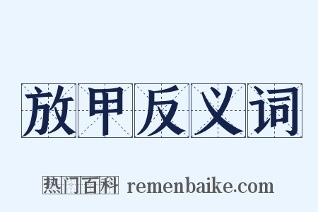 放甲反义词是什么意思的图片